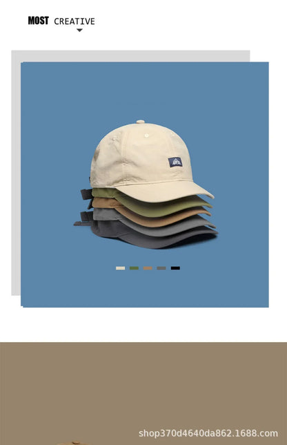 Retro Short-Brimmed Hat men's Summer Quick-Drying Outdoor Sports Parasol Thin Short-Brimmed Baseball Cap
