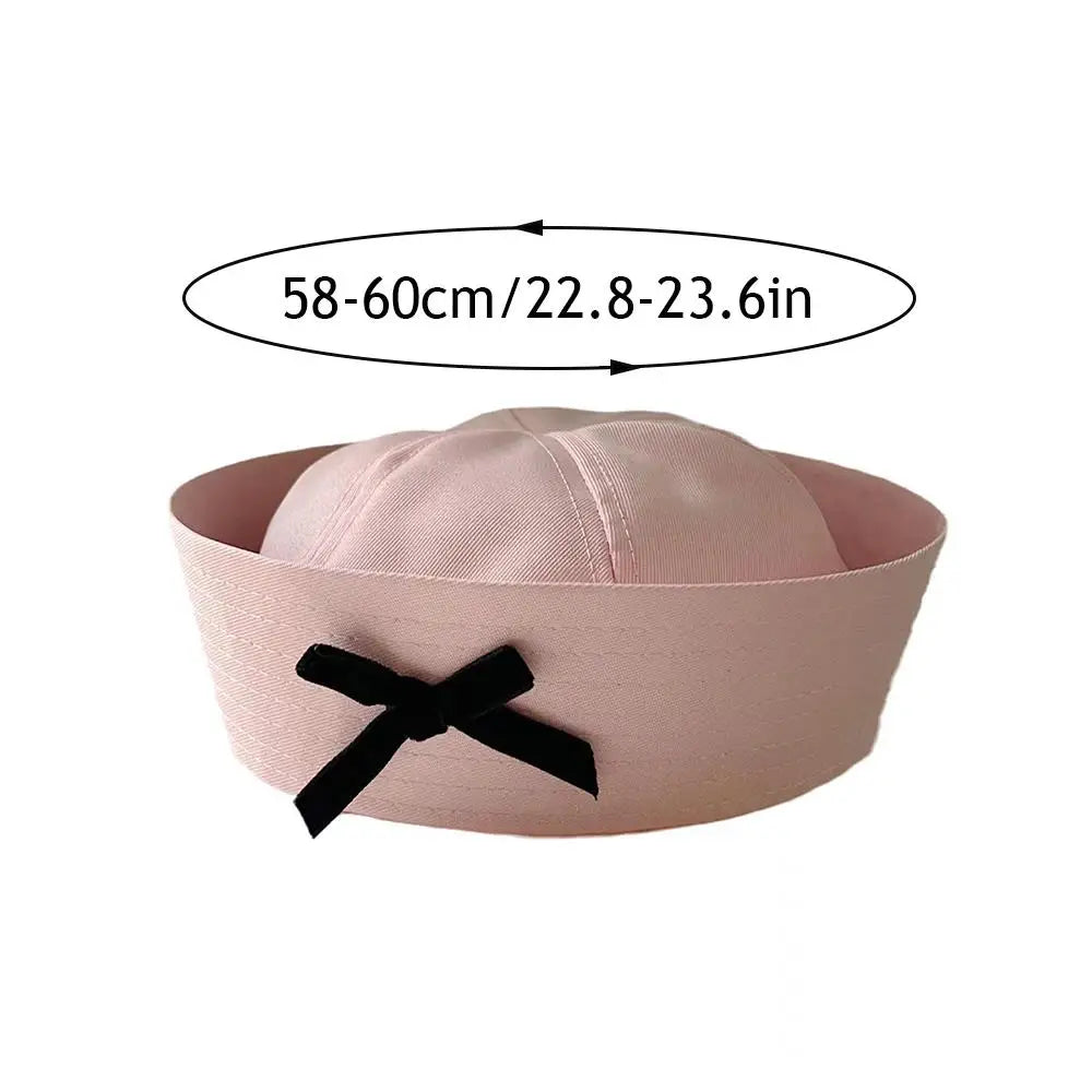 Bowknot Bow Beret Cap Navy Hat UV Protection Dome Cap
