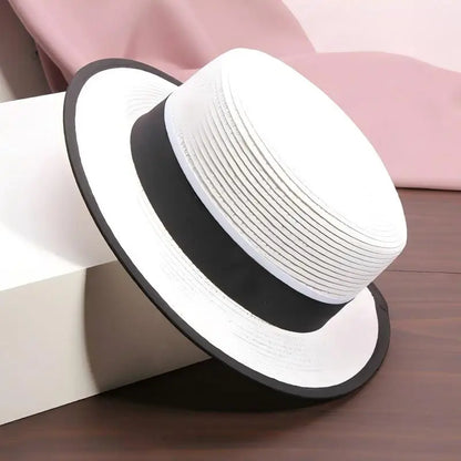 Women's Spring And Summer British Houndstooth Top Hats