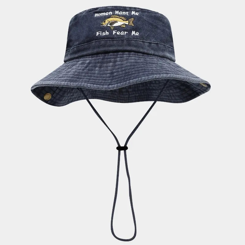 Fashion Summer Spring Outdoor Embroidered Bucket Hat