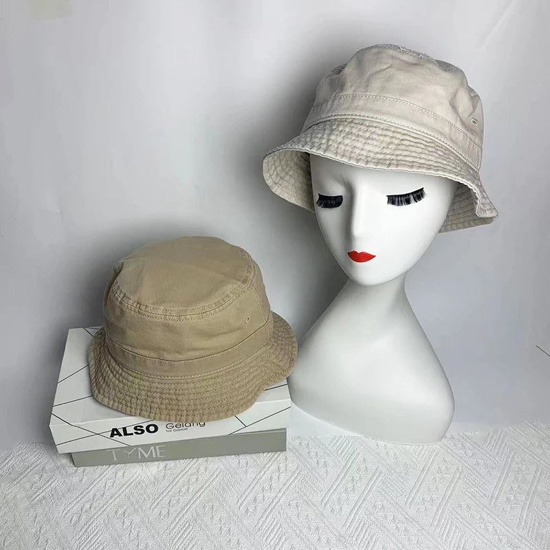 Japanese Style Cotton Simple Bucket Hat