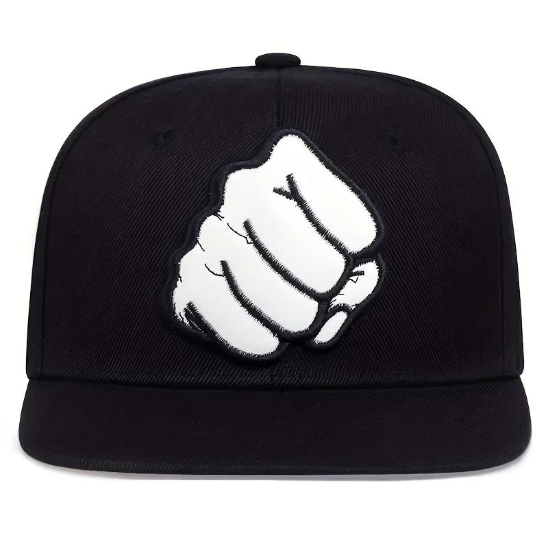 Unisex Fist Leather Label Hip-Hop Hats Spring Autumn