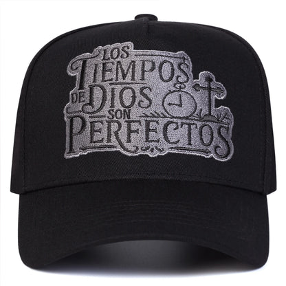 Unisex LOS TIEMPOS DE DIOS Letter Embroidery Baseball Caps Spring Autumn Outdoor Adjustable Sunscreen Hat