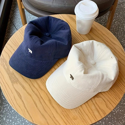 Stylish Bear Embroidered Baseball Cap Hat Men Women Unisex Baseball Cap