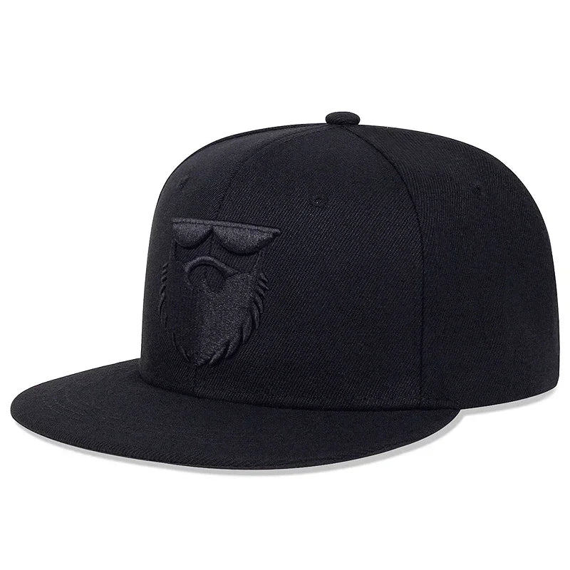 Unisex Beard Old Men Embroidery Hip-Hop Hats