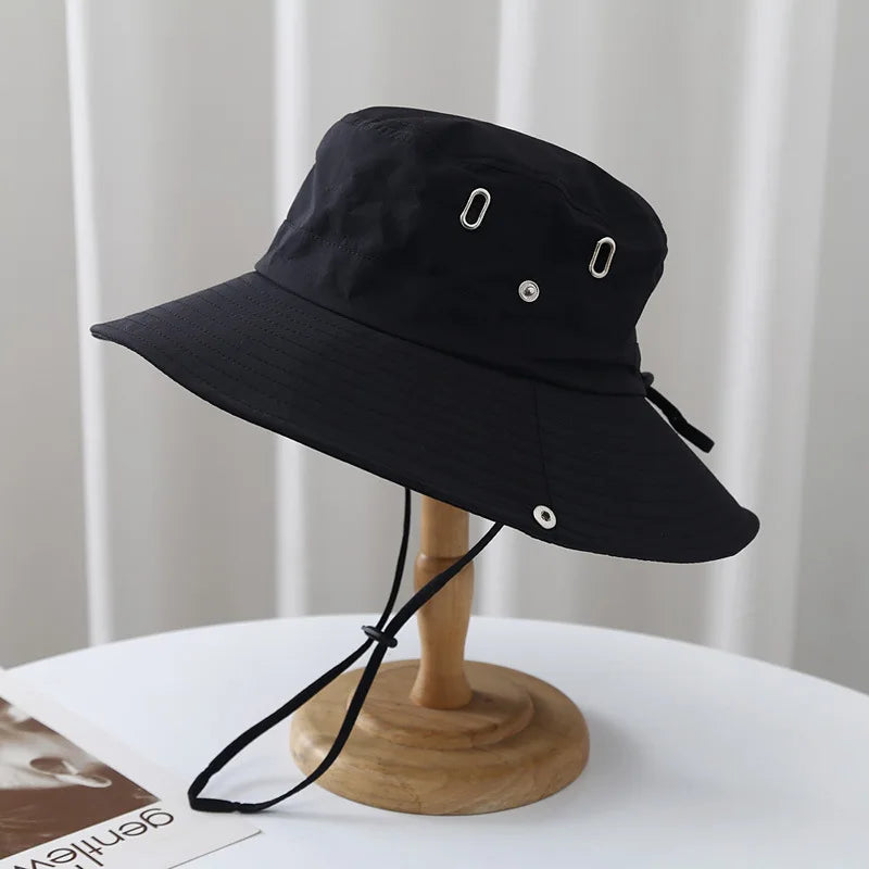 Men Cowboy Fisherman Hat Summer Outdoor Mountaineering Jungle Sunscreen Basin Cap