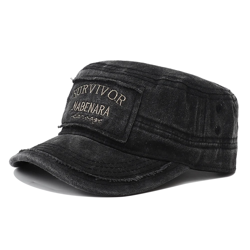2026 New Embroidery Military Flat Top Hat