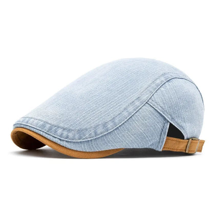 Four Seasons Cotton Solid Newsboy Caps Men Flat Peaked Cap Women
