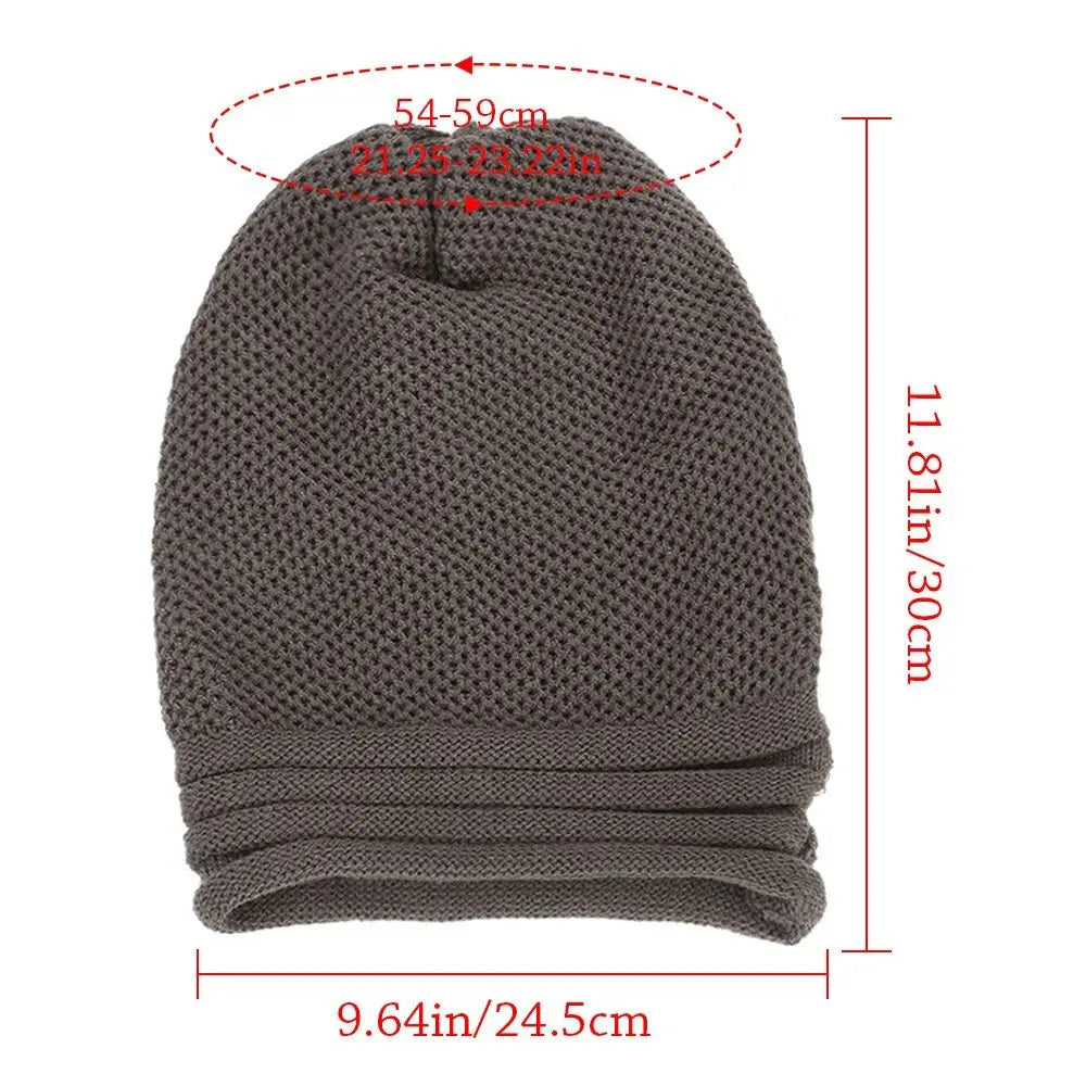 Skiing Slouchy Baggy Winter Hat Beanie Hat Wool Knitted Warm Cap