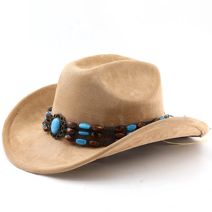 Suede Horse Riding Western Cowboy Hat For Men And Women Outdoor
