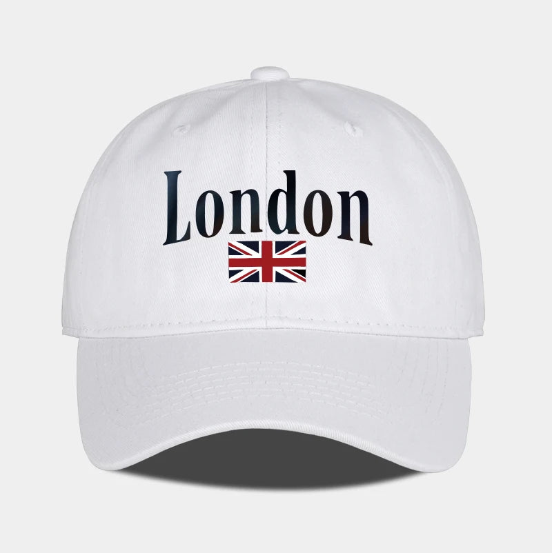 London Union Jack Print Baseball Cap British Vintage Minimalist Style Daily Commute City Stroll