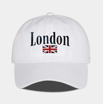 London Union Jack Print Baseball Cap British Vintage Minimalist Style Daily Commute City Stroll