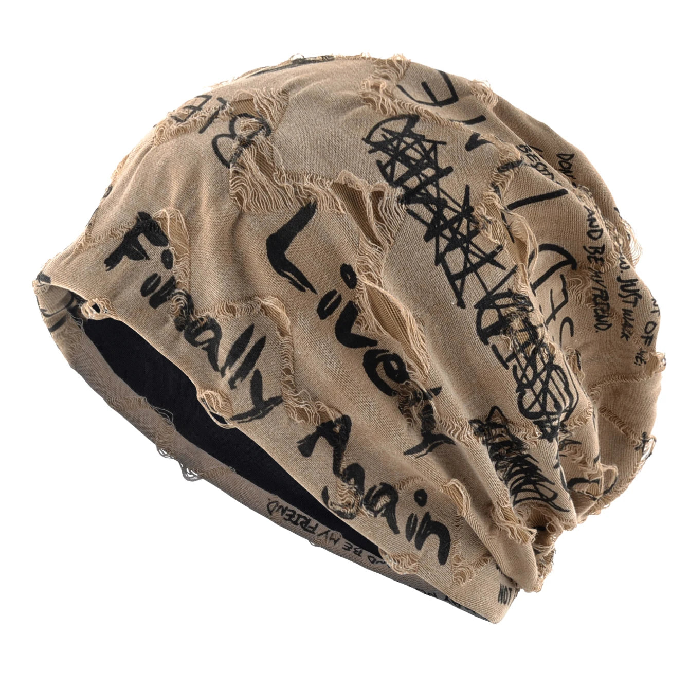 Letter Print Beanie Hats For Women Men Vintage