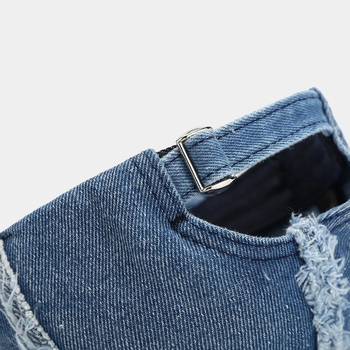 Spring Summer Denim Rough Edge Soft Top Baseball Cap