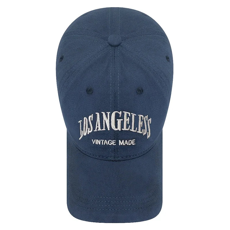 Lettering Embroidery Cotton Hard Top Adjustable Soft Top Baseball Cap