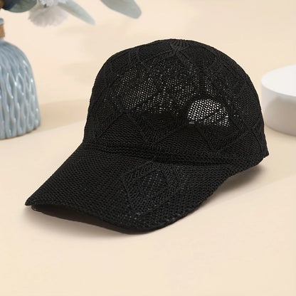 Unisex Breathable Mesh Large Square Baseball Cap Summer Hat Duckbill Cap