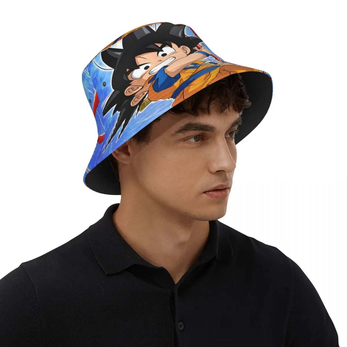 Dragon Ball Bucket Hat for Men Women Beach Goku Anime Sun Hat