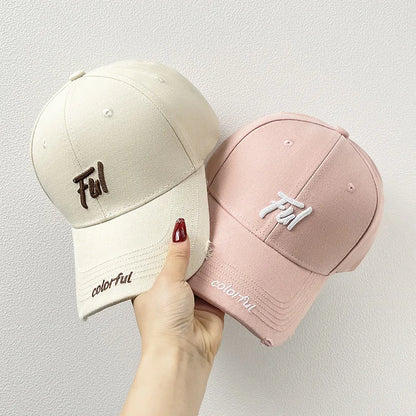 Women's Casual Versatile Broken Hole Hardtop Baseball Cap Men's