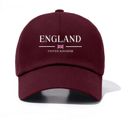 Fashion Casual England Print Baseball Cap Adult Child Minimalist Retro Style Casual Soft Adjustable Perfect As Gift Baseball Cap