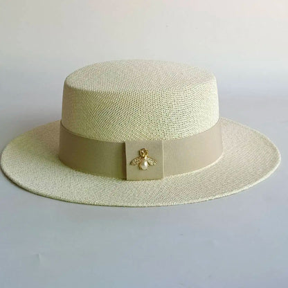 Flat Top Sun Hat 2026 Delicate Weaving Straw Hat Summer Straw Hat
