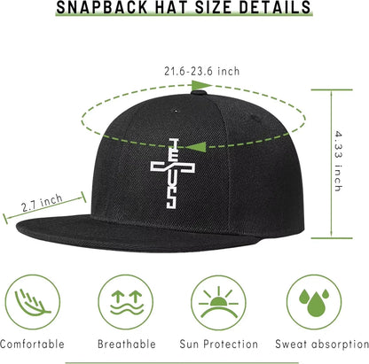 Flat Bill Hats For Men Snapback Skull Hats Black Hat For Teen Boys Skateboard Hats Baseball Cap