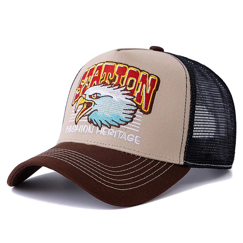 Unisex Fashion Eagle Head Mesh Baseball Cap Man Women