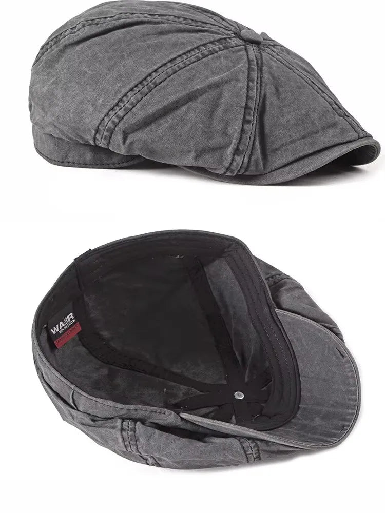 Denim Peaked Cap Men's Women's Beret Hat