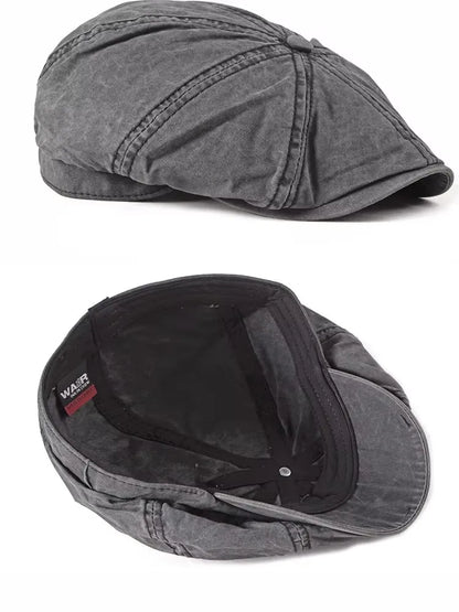 Denim Peaked Cap Men's Women's Beret Hat