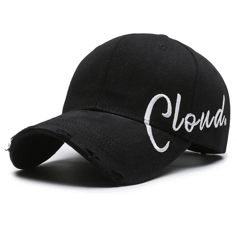 Spring Summer Hard Top Sport Unisex College Style Large Head Size Letter Embroidery Sun Protection Baseball Cap