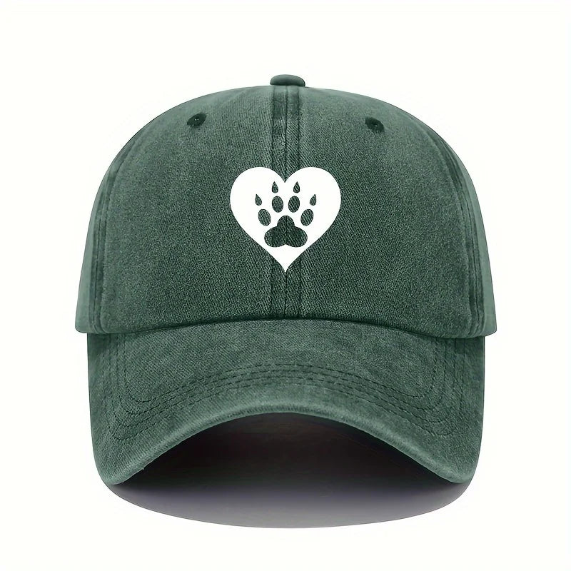 Claw Print Love Print Baseball Cap Retro Cap