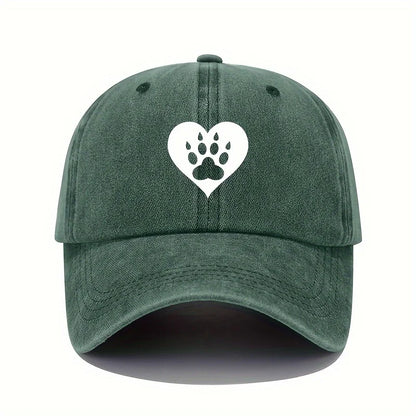 Claw Print Love Print Baseball Cap Retro Cap