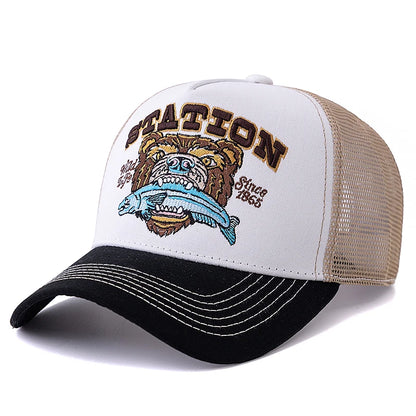 Unisex Bear Head Pattern Cap Summer Hat Man Women
