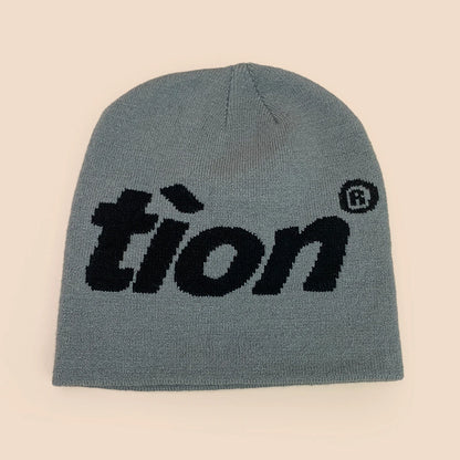Niche Simple Jacquard Tion Letters Knitted Hats