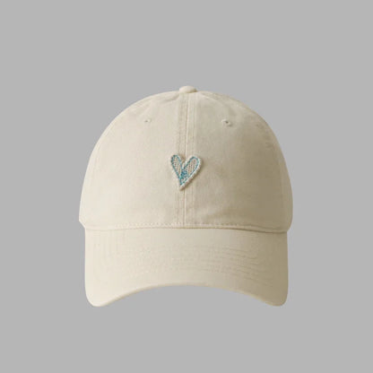 RICYGVM Love Baseball Hat For Men Women Solid Color Duckbill Cap Heart Peaked Cap Cotton Hats Sunshade