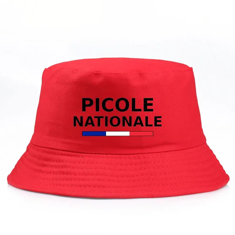 Summer Picole Nationale Reversible Bucket Hats Men Women Cotton Fisherman Cap