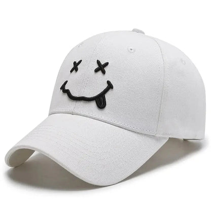 Men Women Smile Face Embroidery Baseball Caps Cotton Snapback hats