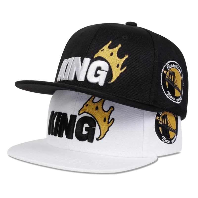 Unisex KING Crown Embroidery Baseball Caps Hip-hop Hats Spring and Autumn