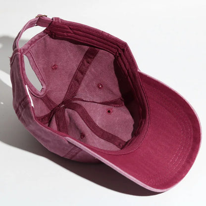 Washed Ponytail Baseball Cap for Women Spring Summer Outdoor Sports Hat