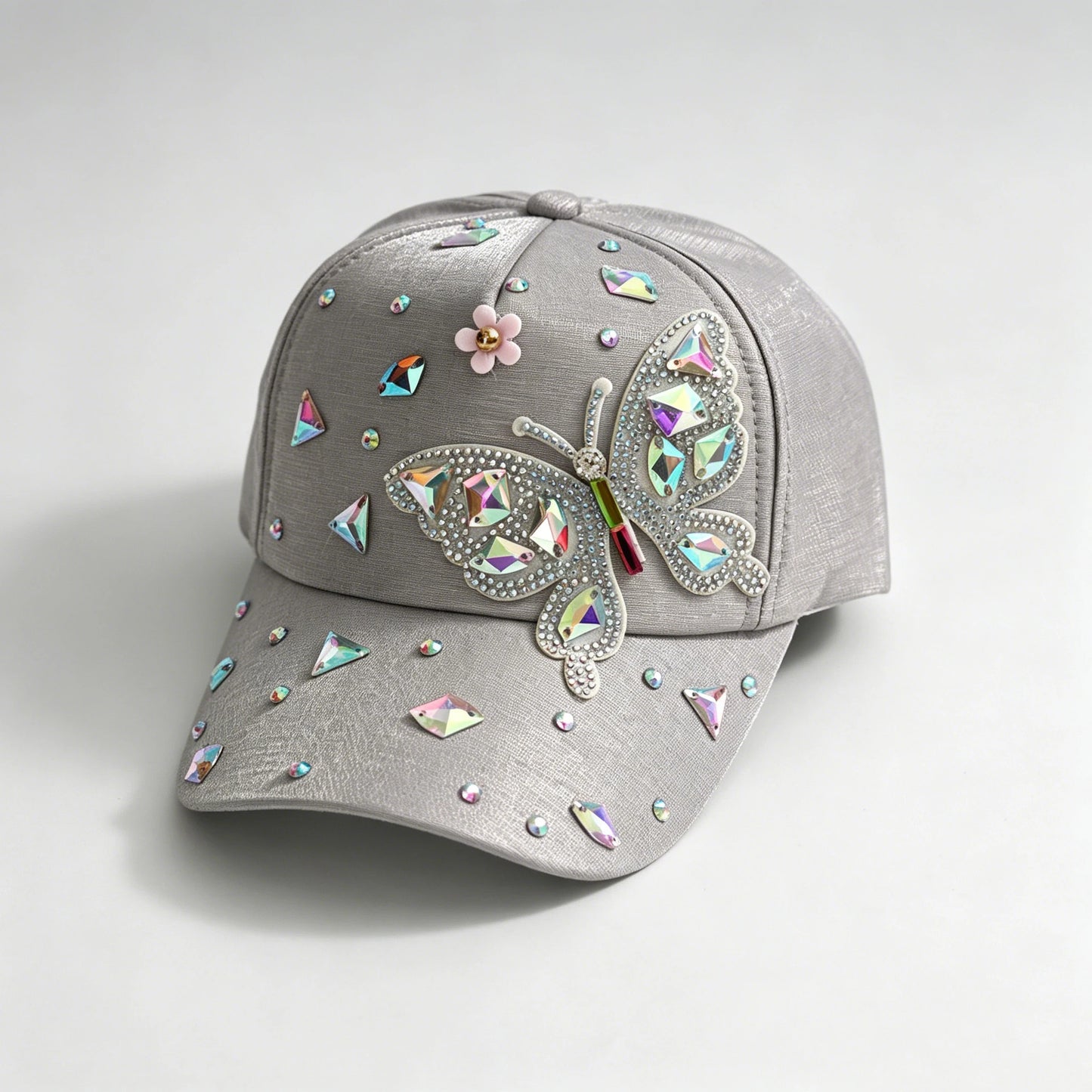 Full-Diamond Butterfly Three-Dimensional Decorative Baseball Cap