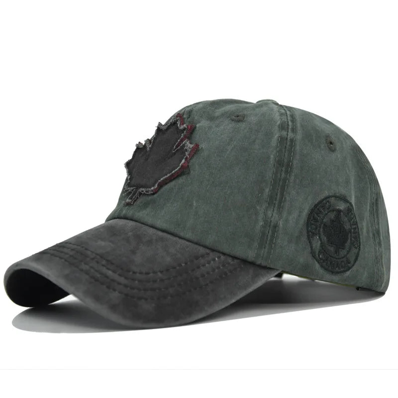 Canadian Maple Leaf Embroidered Baseball Cap, Men's and Women's Duckbill Cap