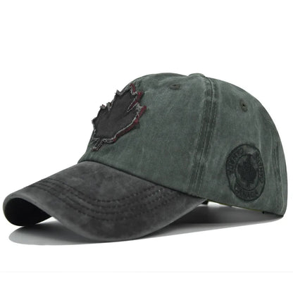 Canadian Maple Leaf Embroidered Baseball Cap, Men's and Women's Duckbill Cap