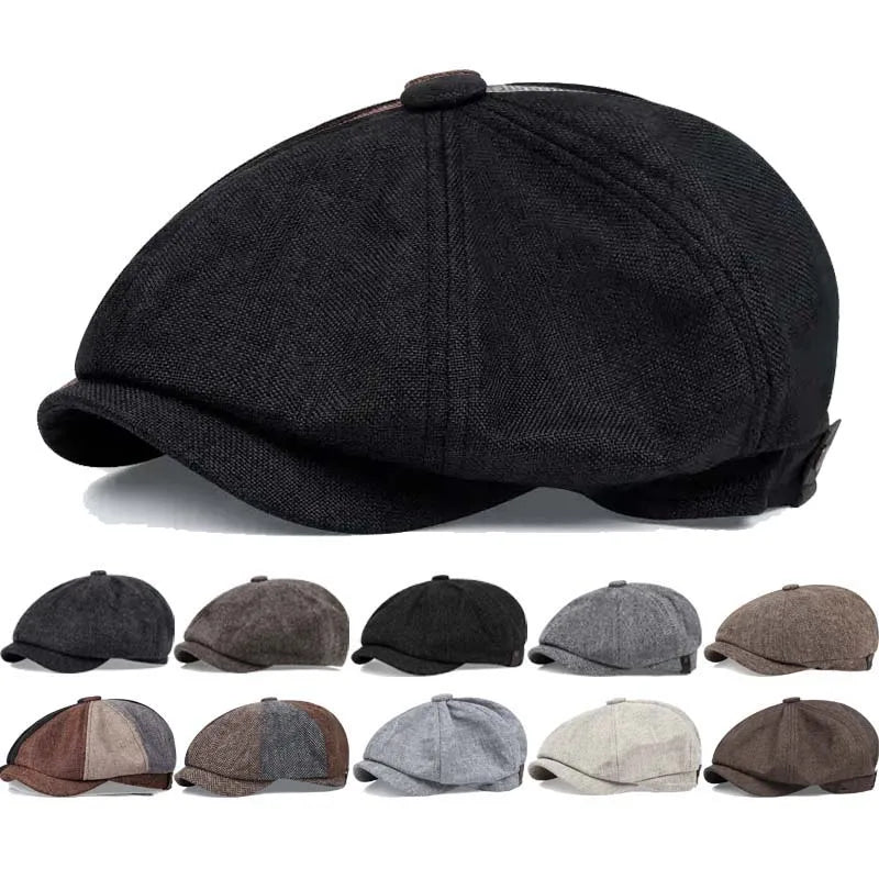 Men Casual Peaky Blinders Hat Spring Autumn Retro Beret Hats