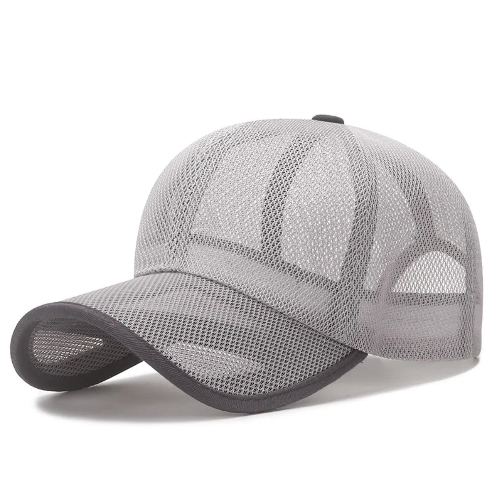 Quick Dry Full Mesh Caps Adjustable Breathable Summer Baseball Cap