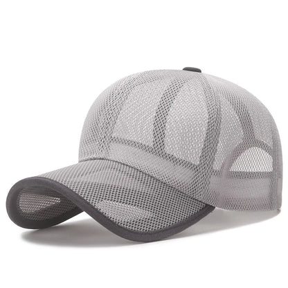 Quick Dry Full Mesh Caps Adjustable Breathable Summer Baseball Cap