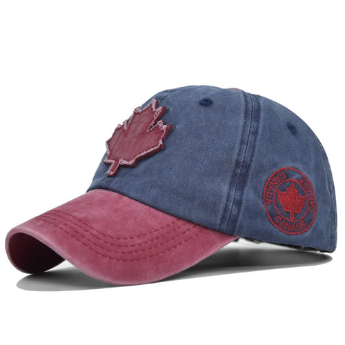 Canadian Maple Leaf Embroidered Baseball Cap, Men's and Women's Duckbill Cap