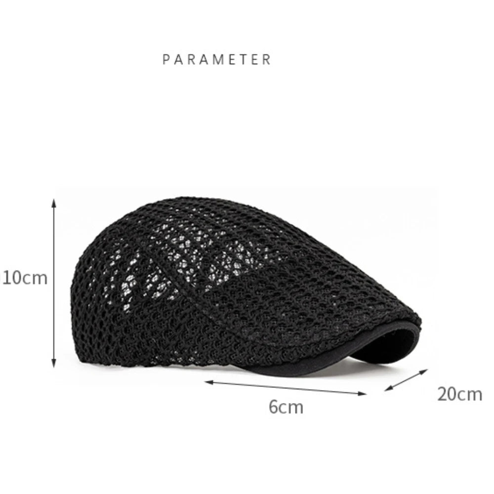 Berets Spring Summer Breathable Mesh Cap