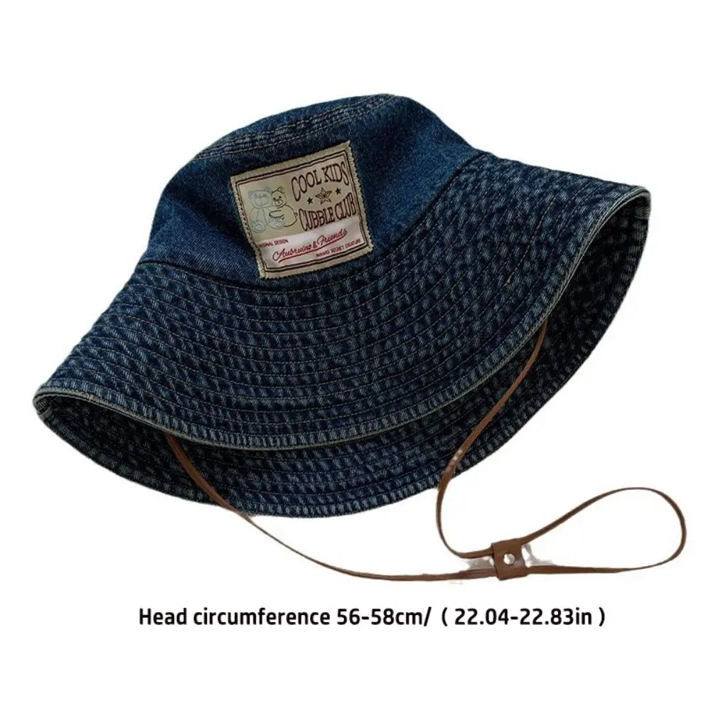 Women Denim Bucket Hat Spring Autumn Korean
