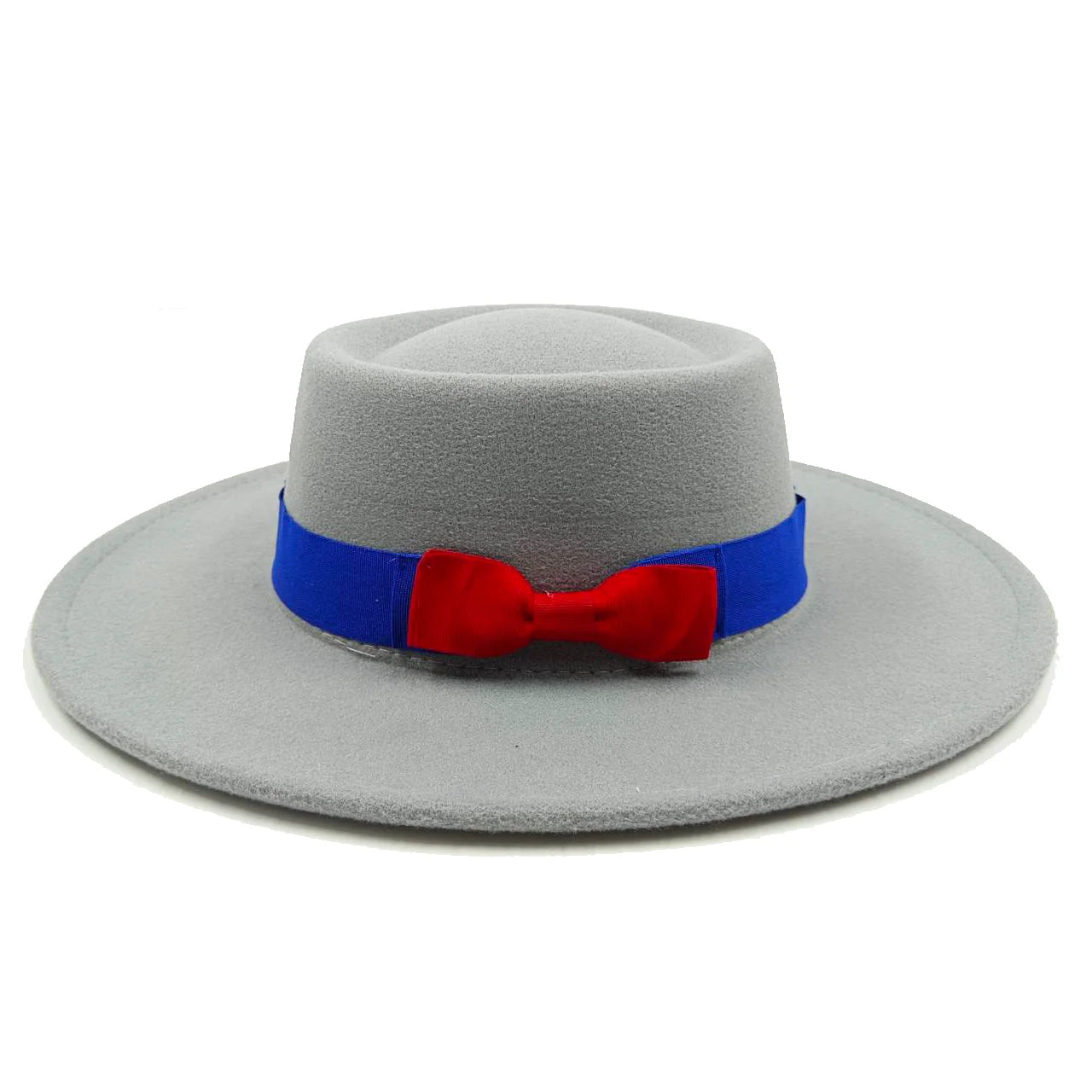 New Oversized Edge Flat Top Hat Retro French Felt Hat