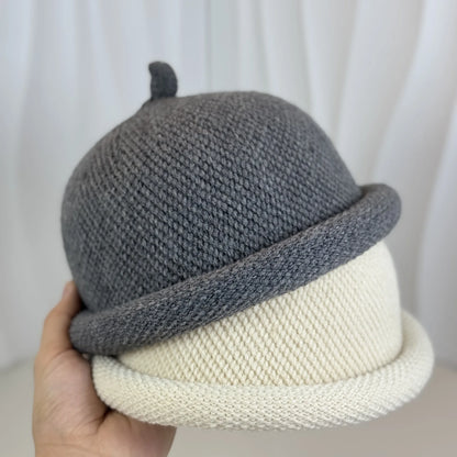 Fashion Bucket Hats Knitted Melon Skin Hats