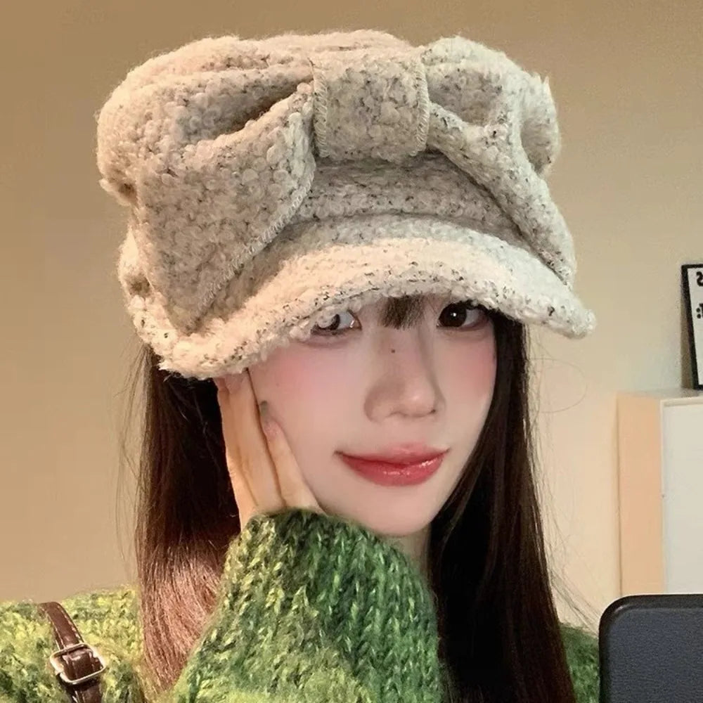 Fashion Polyester Beret Casual Retro Newsboy Hat